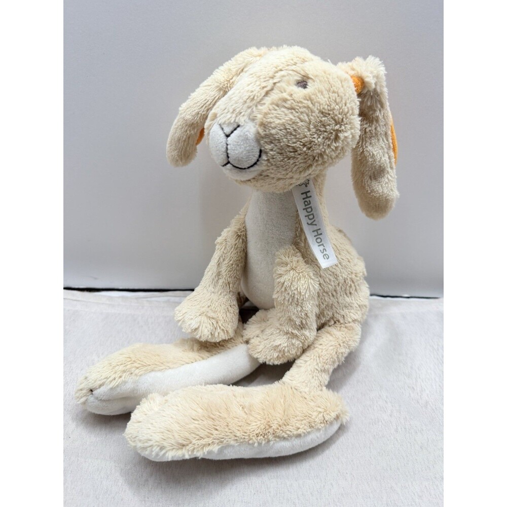 Happy Horse Bunny Rabbit Plush 11” Tan Stuffed Toy Big Feet Sewn Eyes Washable - Picture 11 of 11